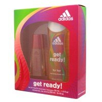 Adidas Get Ready for Her ZESTAW UPOMINKOWY - woda toaletowa 30ml spray + żel pod prysznic 250ml