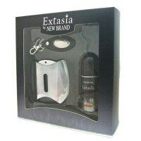 New Brand Men Extasia ZESTAW - woda toaletowa 100ml spray + dezodorant roll-on 50ml + brelok