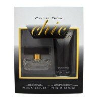 Celine Dion Chic Zestaw - woda toaletowa 15ml spray + żel pod prysznic 75ml