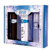 CUBA BLUE ZESTAW - woda toaletowa 100ml spray + płyn po goleniu 100ml + dezodorant 200ml spray